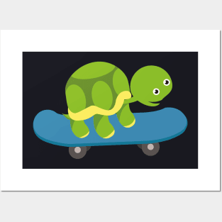 Turtle Skateboard Kids Posters and Art